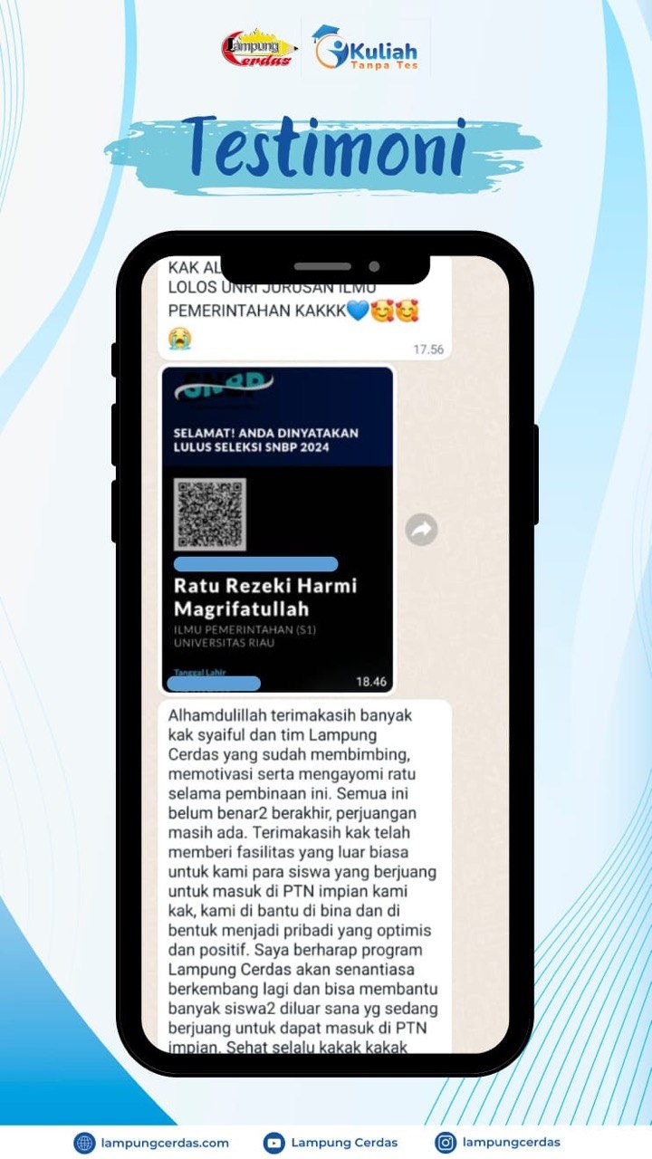 Testimoni Kelulusan Alumni 4